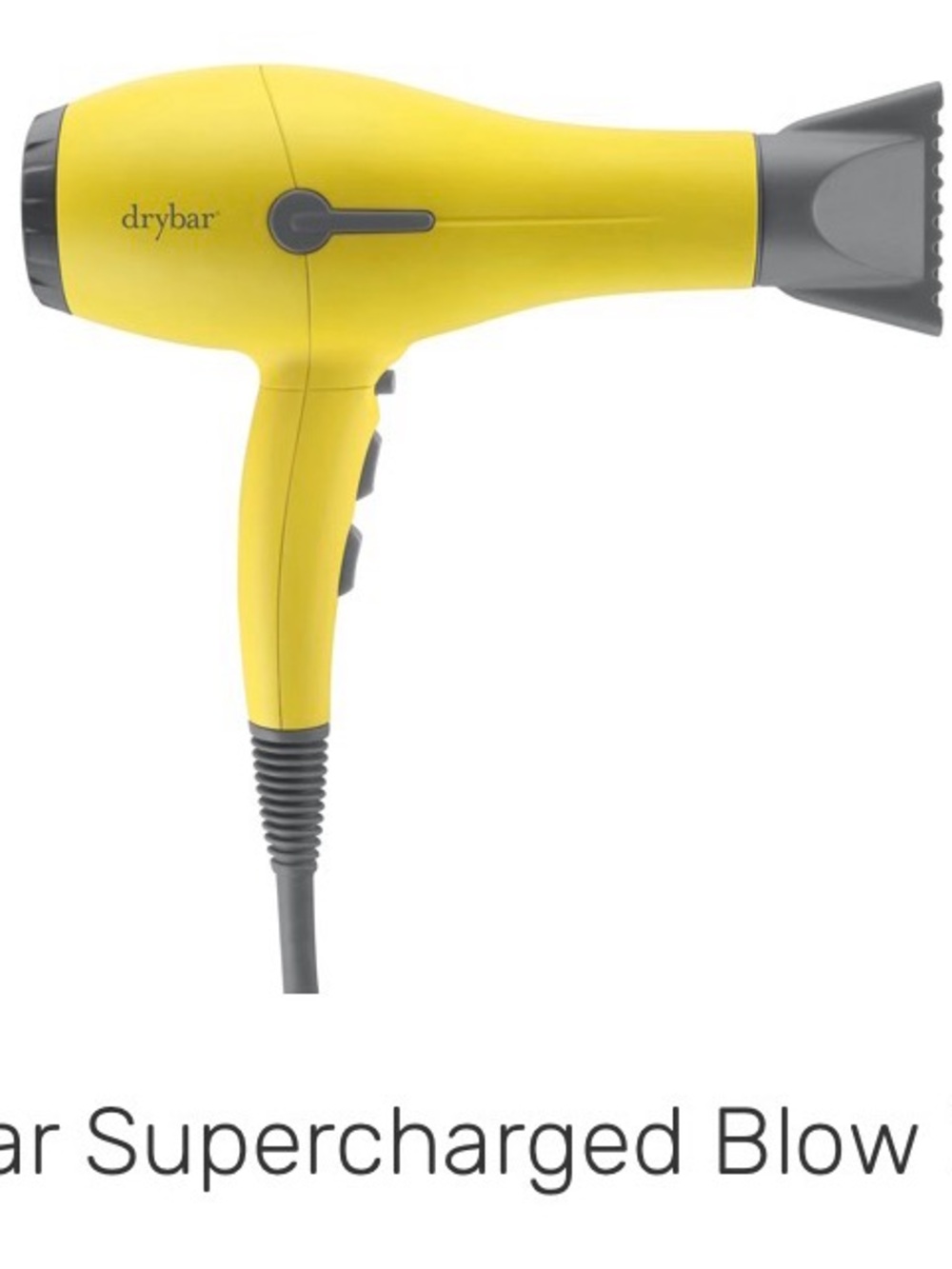 Drybar Yellow Compact Salon Hair Dryer with Gray Accents